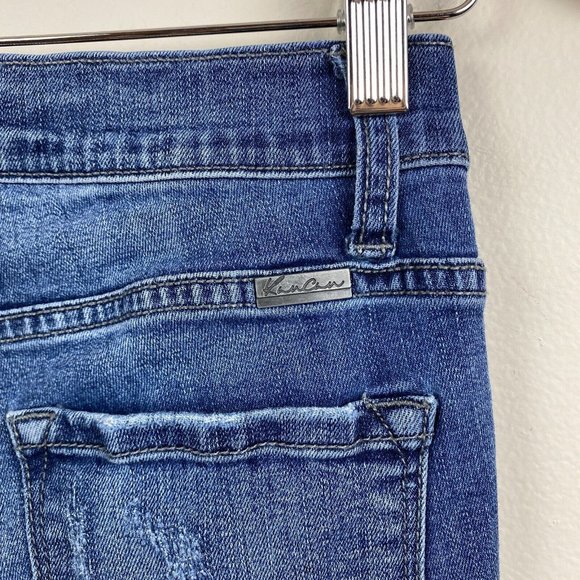Kancan Skinny Jeans 25 Distressed Stretch Denim Medium Wash Blue Low Rise - Picture 7 of 12
